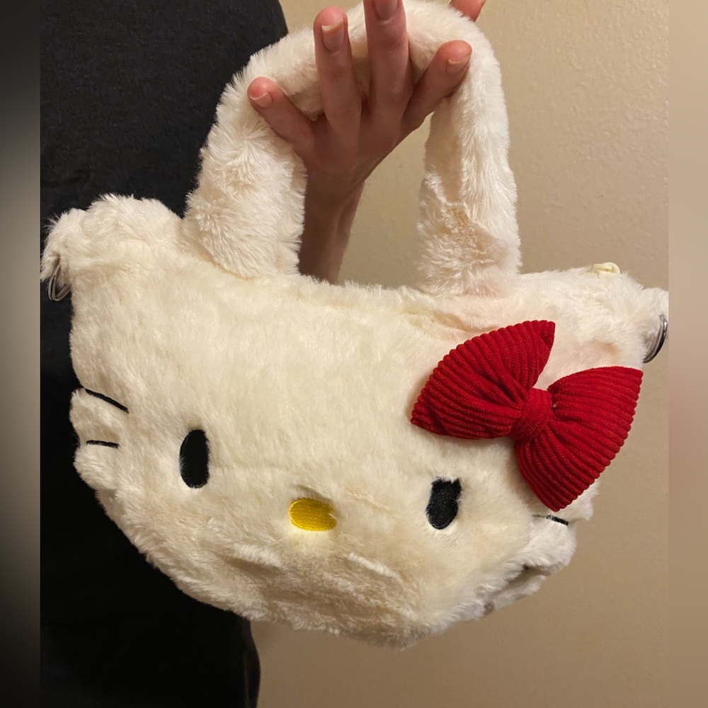 Hello Kitty Cream and Red Plush Bag